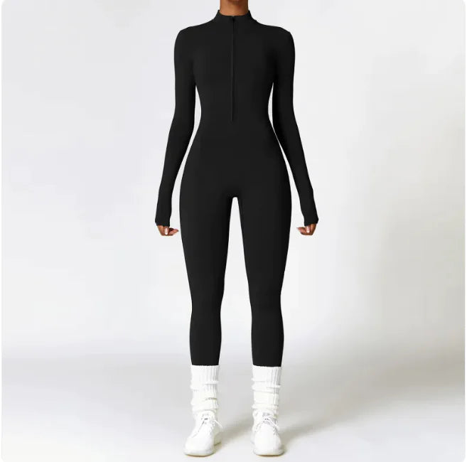 Cleo Zippered Yoga Bodysuit