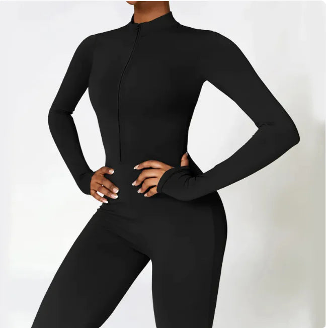 Cleo Zippered Yoga Bodysuit