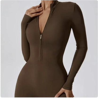 Lexi Long-Sleeve Yoga Jumpsuit