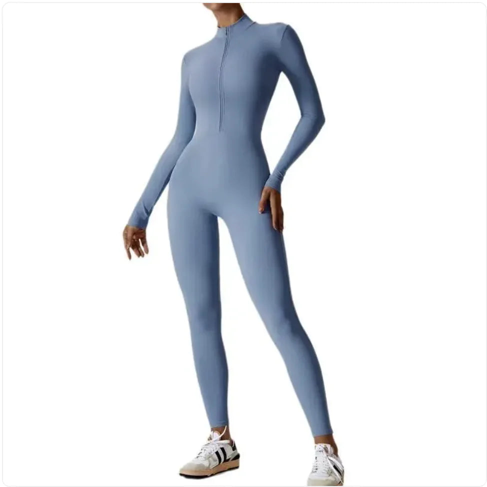 Lexi Long-Sleeve Yoga Jumpsuit